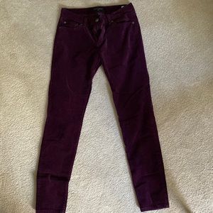 Banana Republic eggplant corduroy size 27 skinny